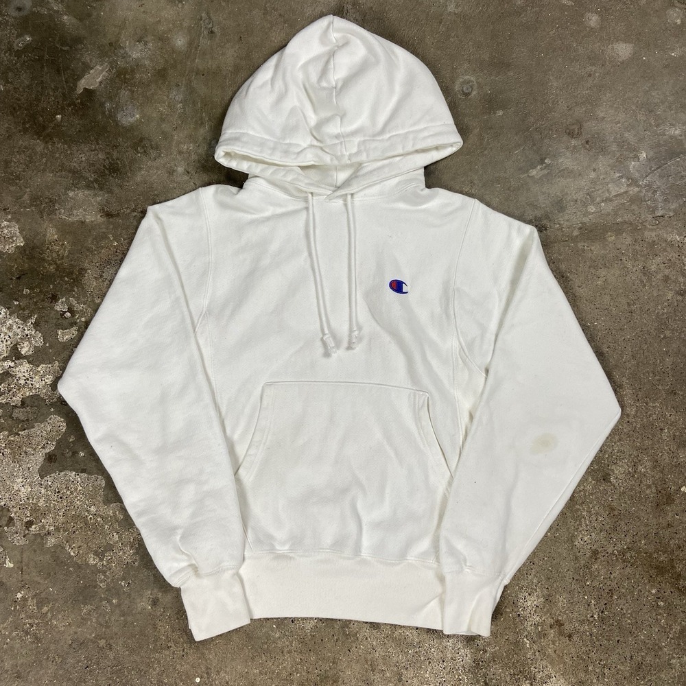 Champion Reverse Weave Sweatshirt‎ Size XS White Pullover Hoodie